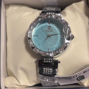 Invitca Montres Prestige Women’s Watch 33mm Tiffany Blue Dial with Crystal